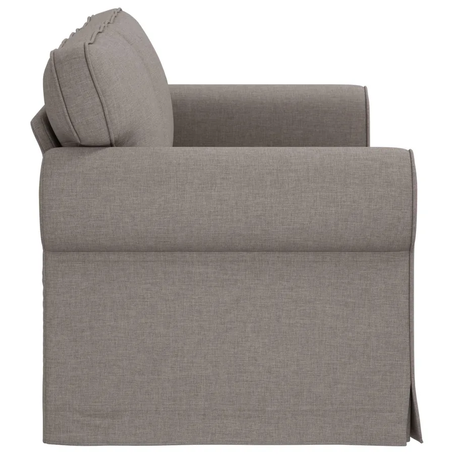 Canapé Taupe 175 x 82 x 80 cm tissu - 5