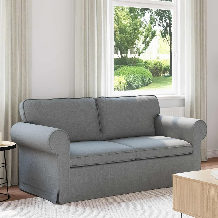 Canapé Gris clair 175 x 82 x 80 cm tissu
