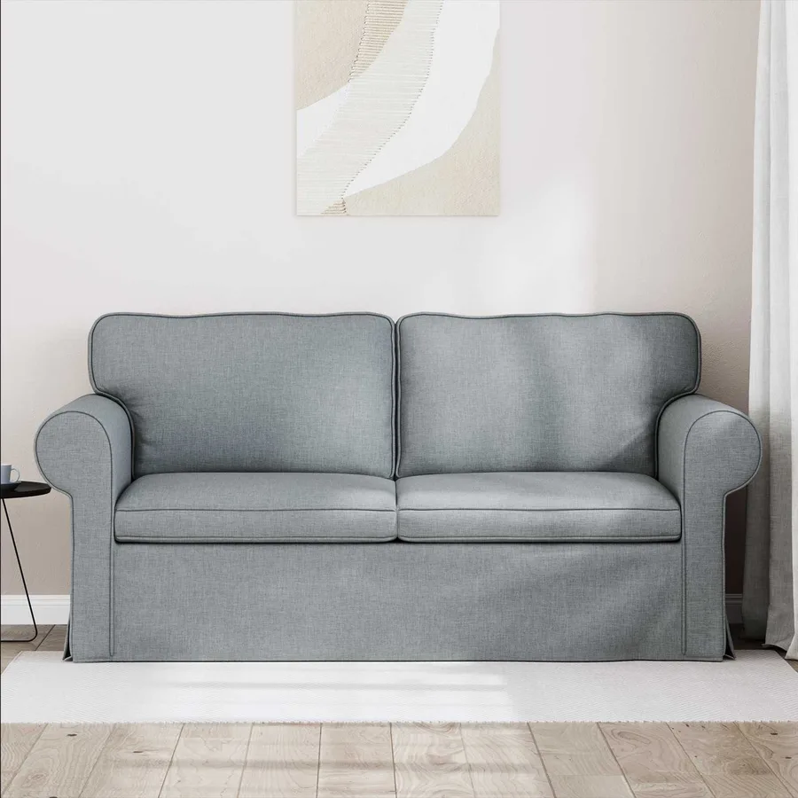 Canapé Gris clair 175 x 82 x 80 cm tissu - 3