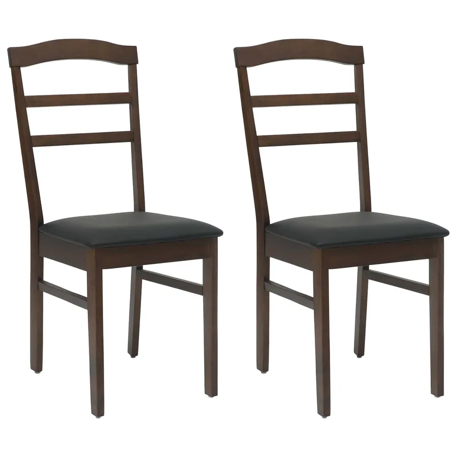Chaise de salle à manger 2 pcs Marron clair et noir - 2