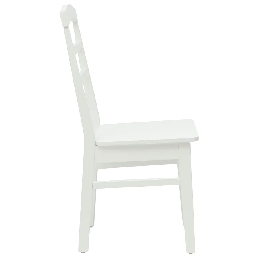 Chaise de salle à manger 2 pcs Blanc Bois de Caoutchouc Massif - 6