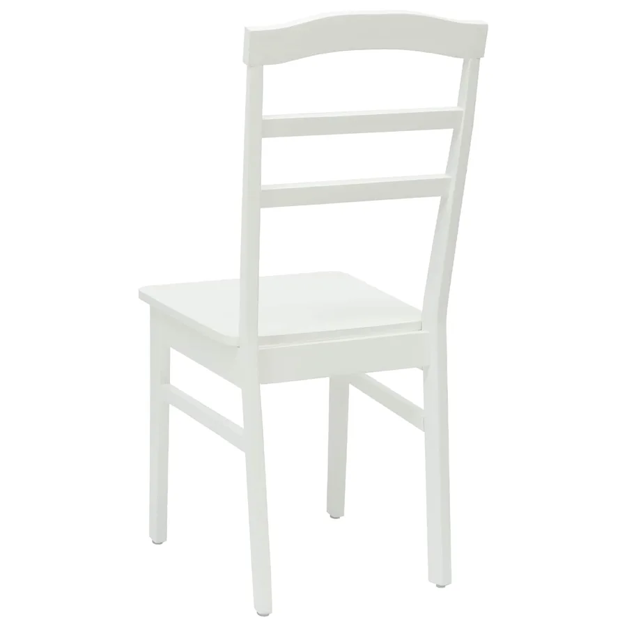 Chaise de salle à manger 2 pcs Blanc Bois de Caoutchouc Massif - 7