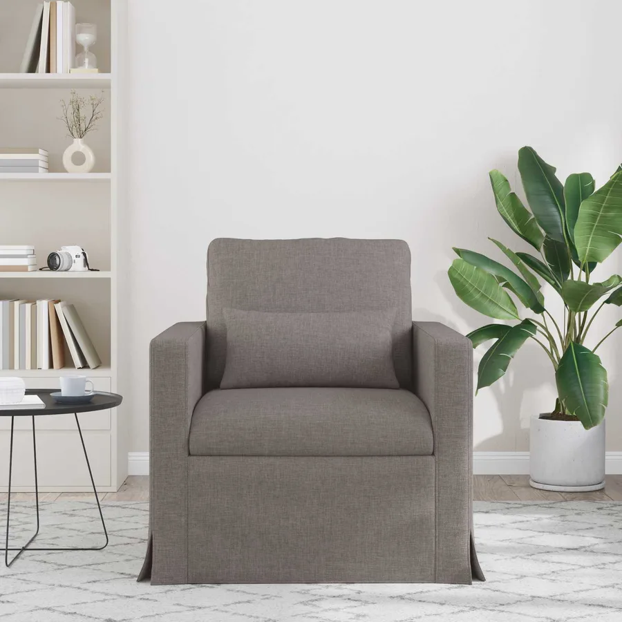 Canapé Taupe 78 x 78 x 80 cm tissu - 3