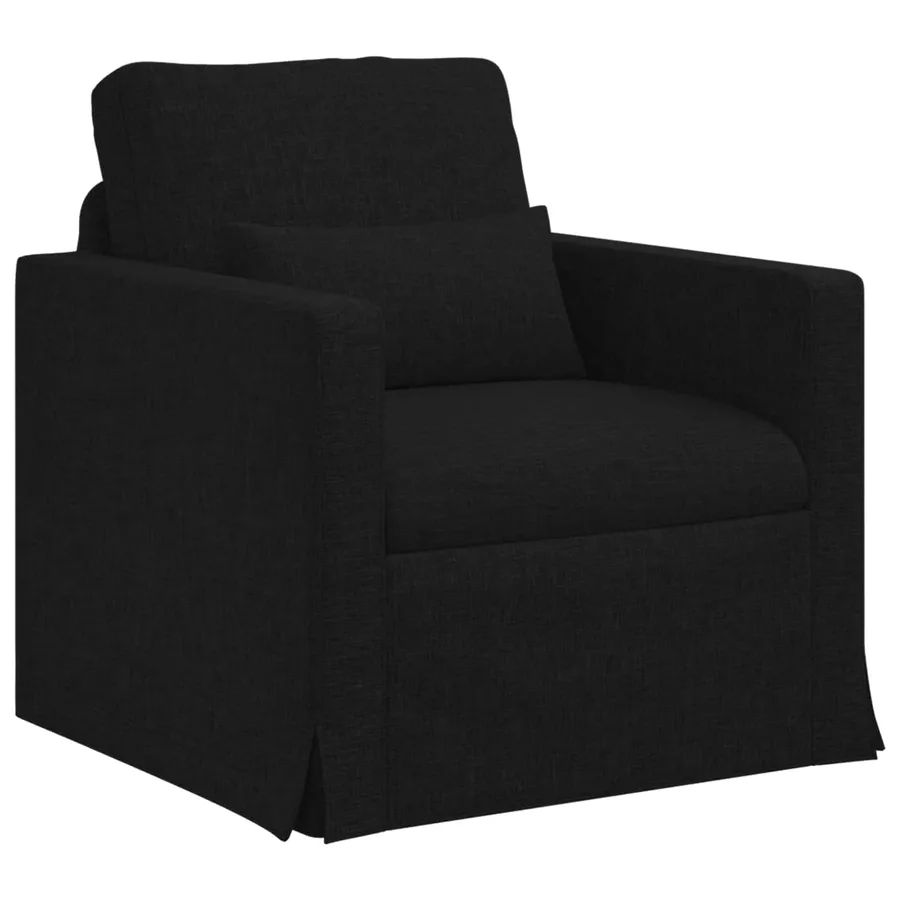 Canapé Noir 78 x 78 x 80 cm tissu - 2