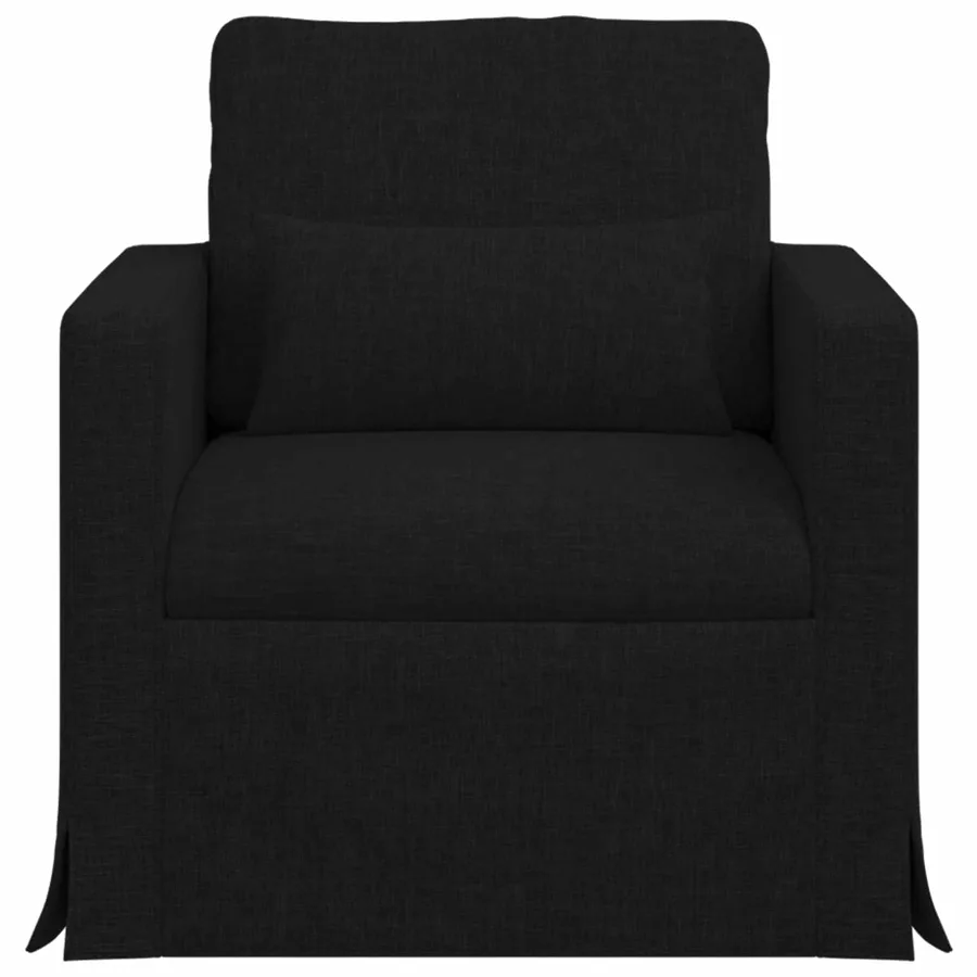 Canapé Noir 78 x 78 x 80 cm tissu - 4