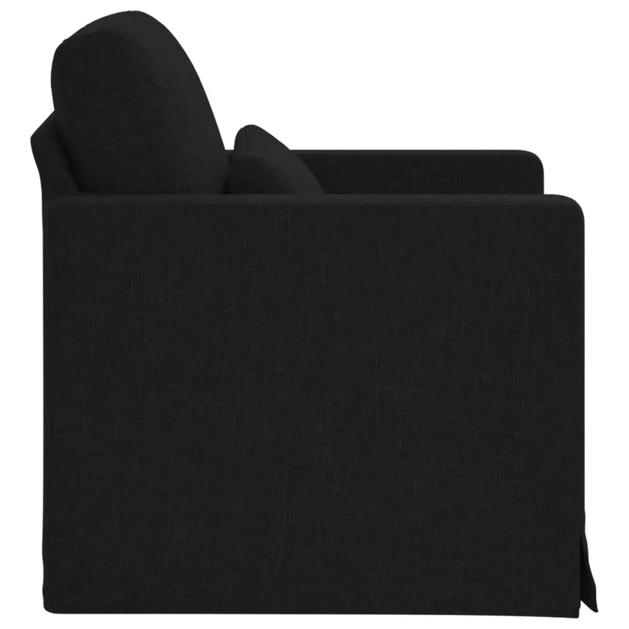 Canapé Noir 78 x 78 x 80 cm tissu - 5