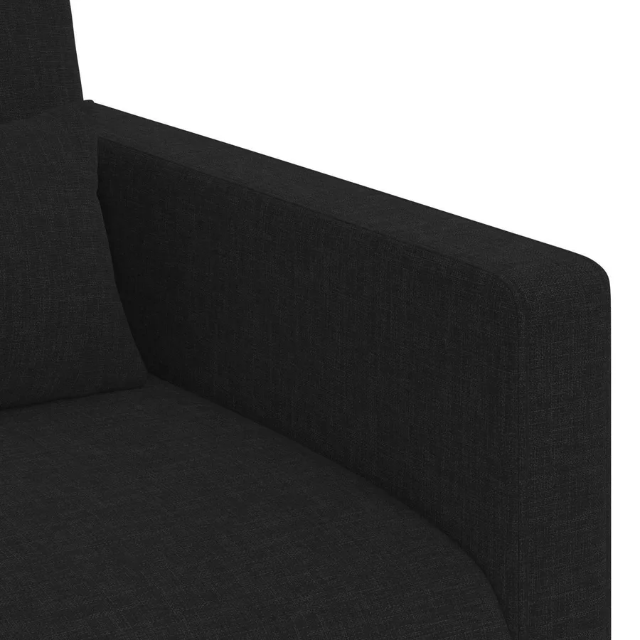 Canapé Noir 78 x 78 x 80 cm tissu - 7