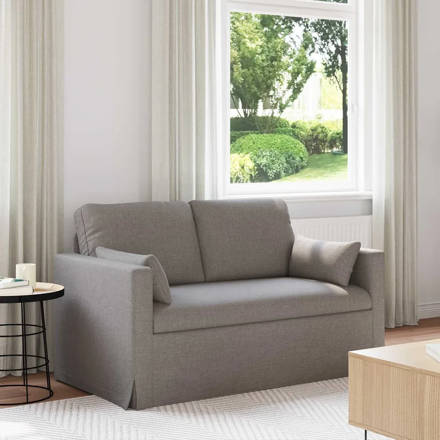 Canapé Taupe 139 x 78 x 80 cm tissu