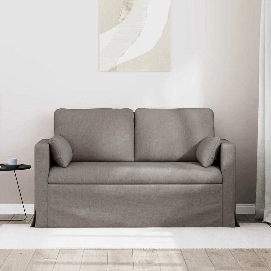 Canapé Taupe 139 x 78 x 80 cm tissu - 3