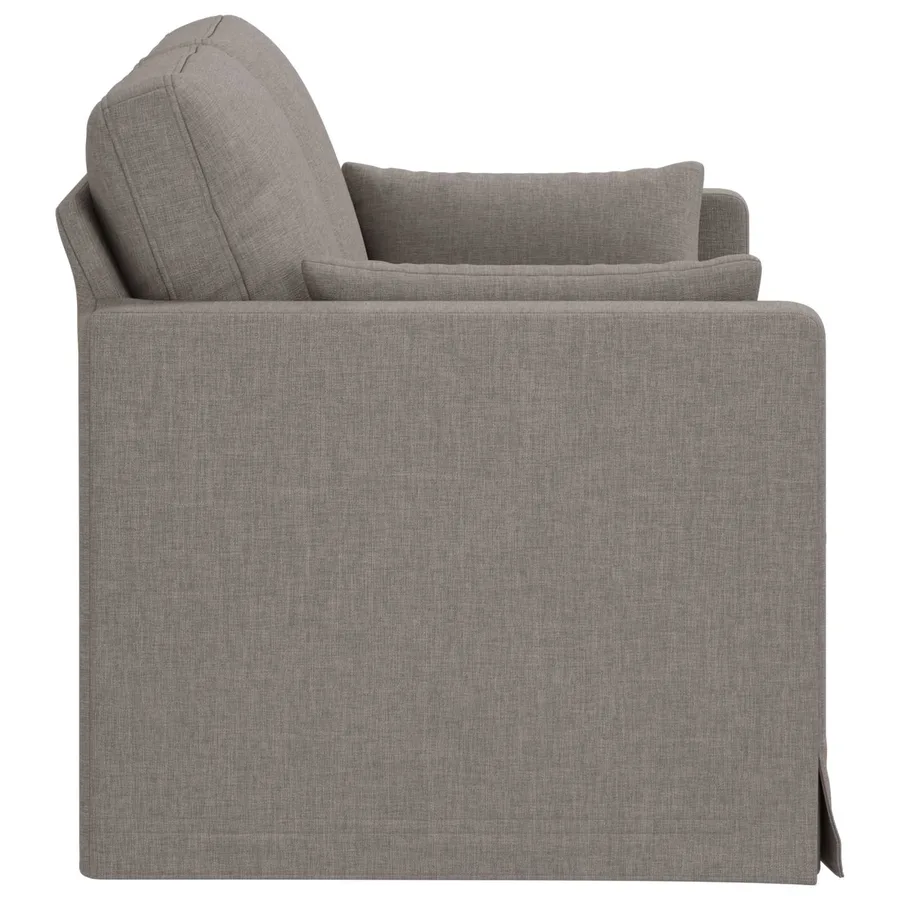 Canapé Taupe 139 x 78 x 80 cm tissu - 5
