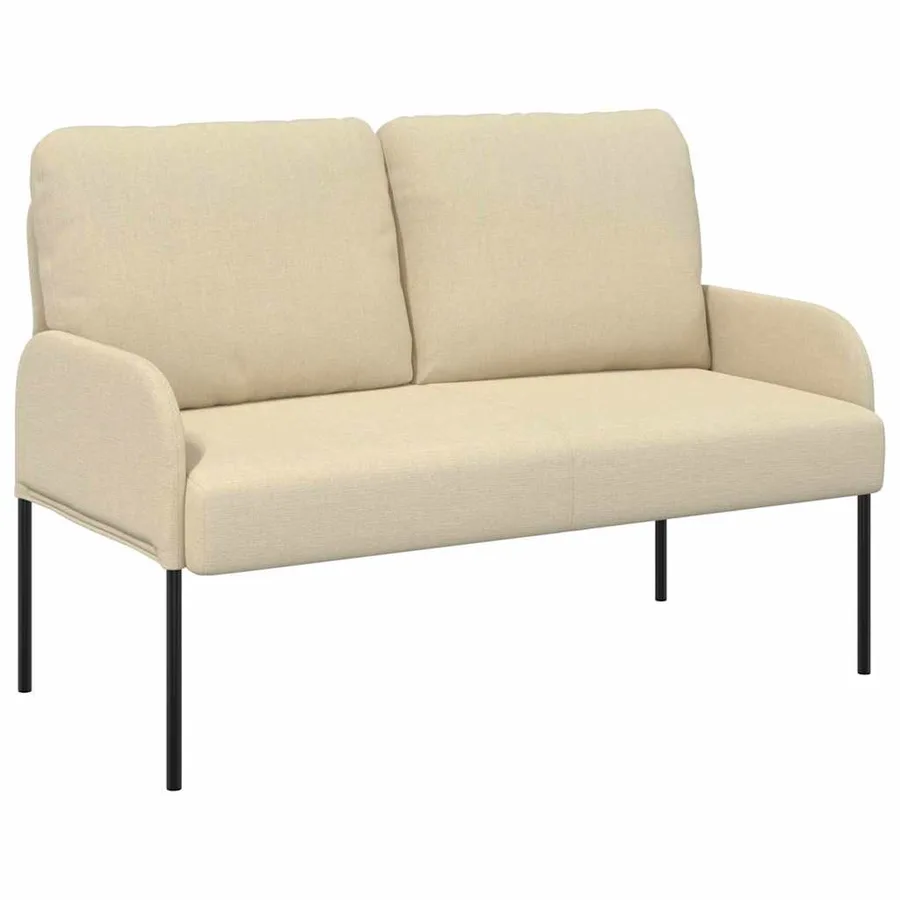 Canapés avec coussin 110cm Crème Contreplaqué - 2