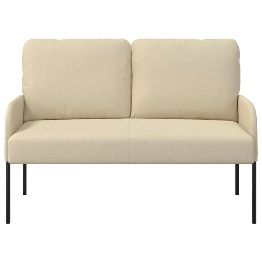 Canapés avec coussin 110cm Crème Contreplaqué - 4