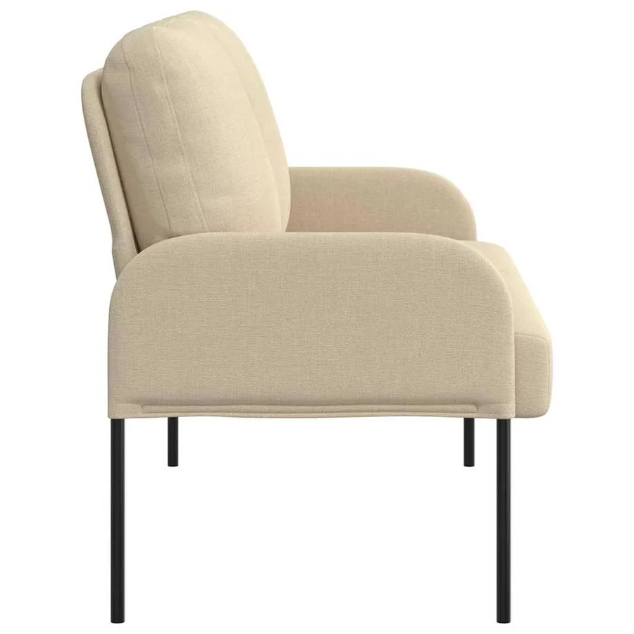 Canapés avec coussin 110cm Crème Contreplaqué - 5