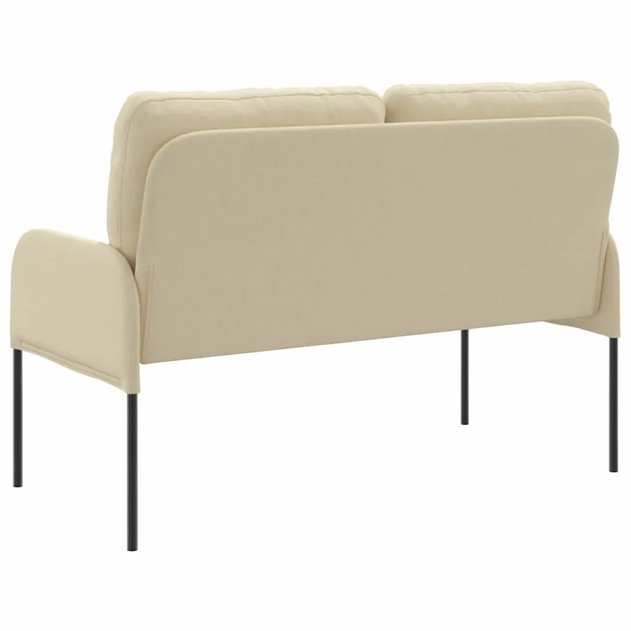 Canapés avec coussin 110cm Crème Contreplaqué - 6