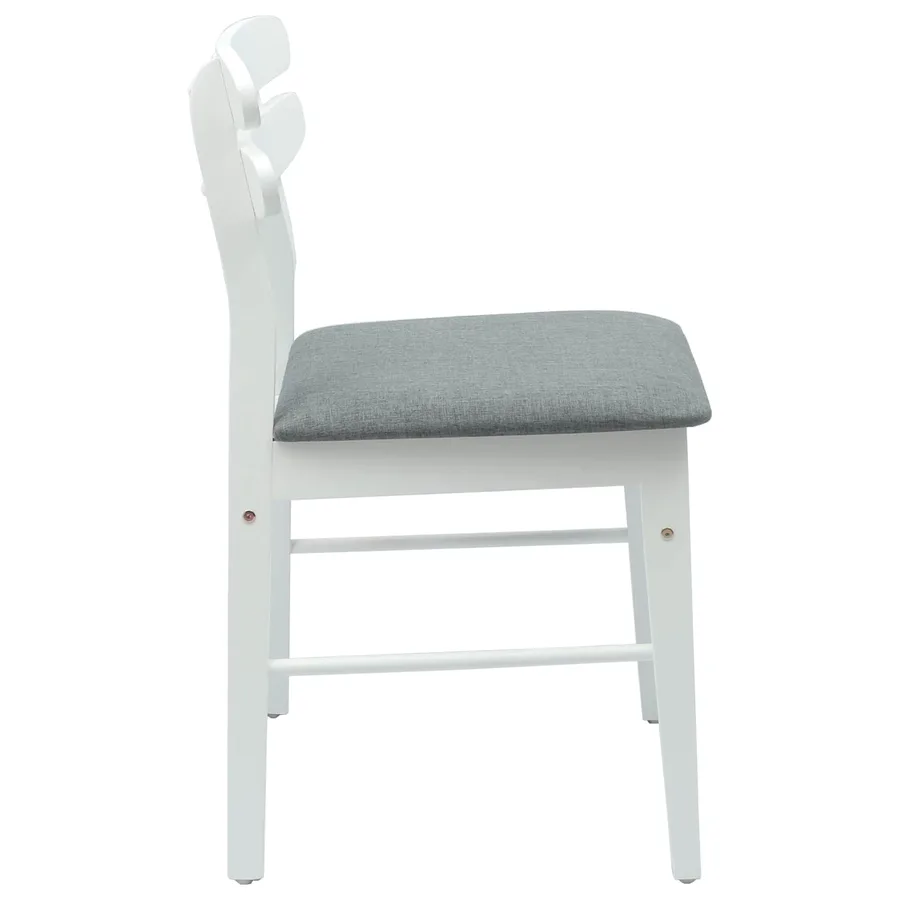 Chaise de salle à manger 2 pcs Blanc et Gris - 6
