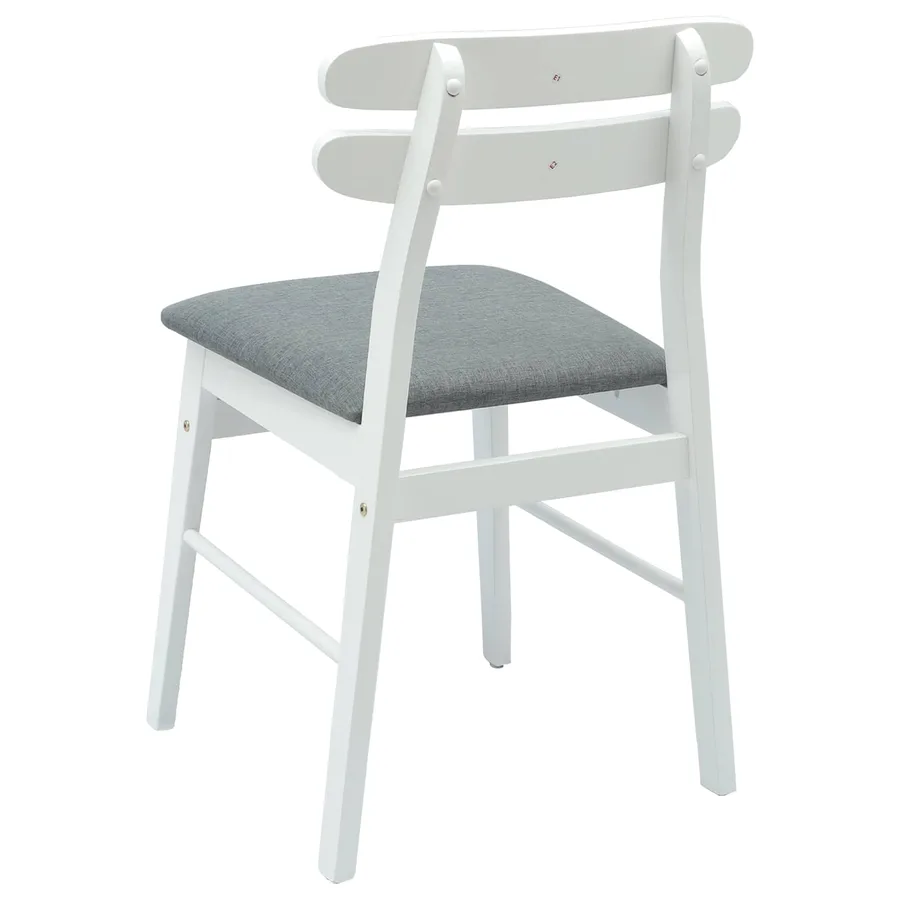 Chaise de salle à manger 2 pcs Blanc et Gris - 7
