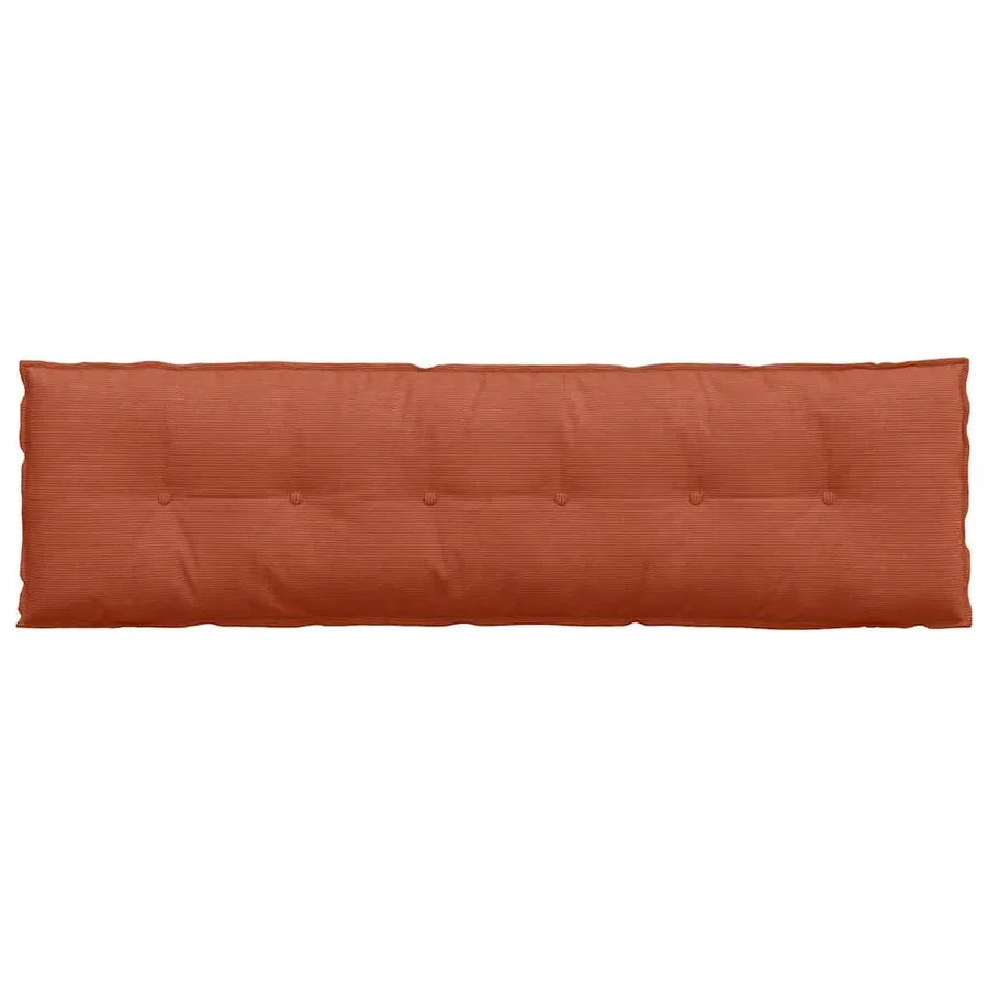 Coussin de Dos Rouge orange 180 x 50 cm Tissu en velours côtelé - 6