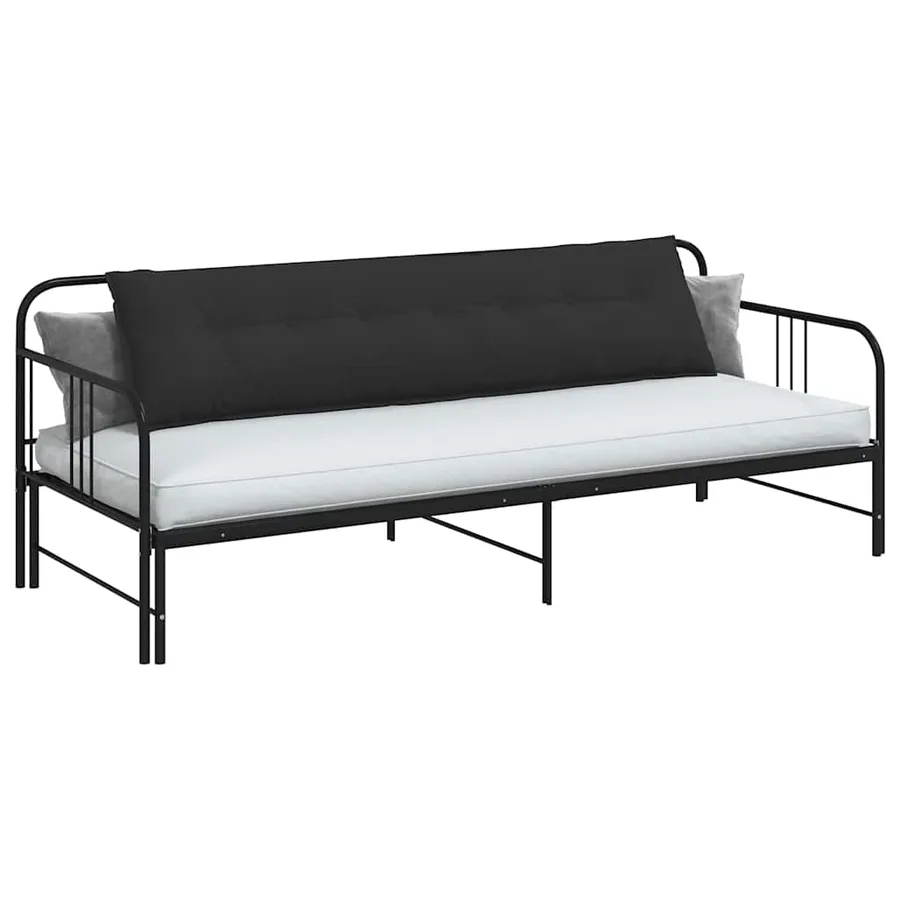 Coussin de Dos Noir 200 x 50 cm Tissu en microfibre - 3