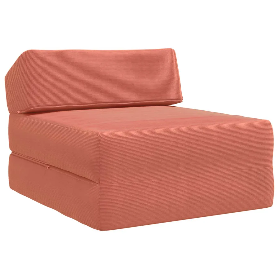 Canapé-lit pliable Rouge orange 60 x 70 x 41 cm Tissu - 2