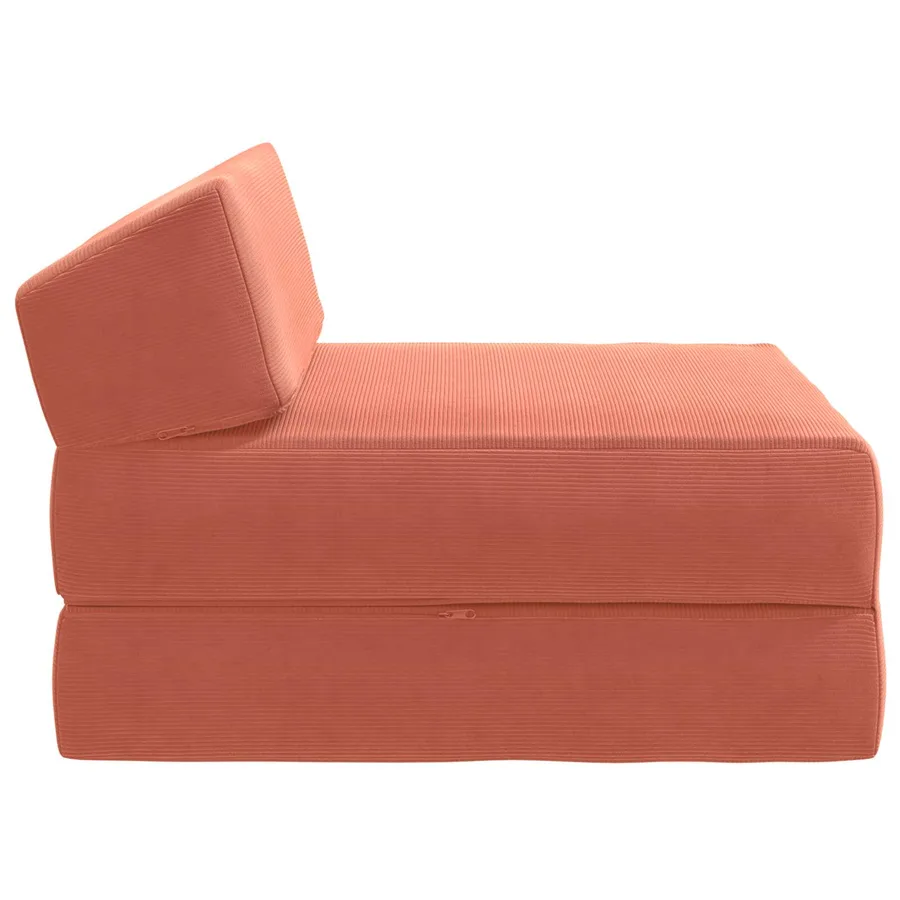 Canapé-lit pliable Rouge orange 60 x 70 x 41 cm Tissu - 4