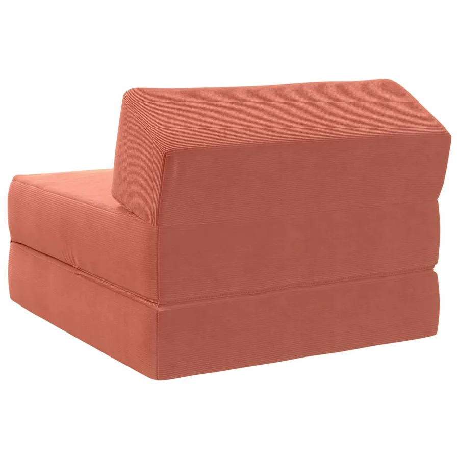 Canapé-lit pliable Rouge orange 60 x 70 x 41 cm Tissu - 5