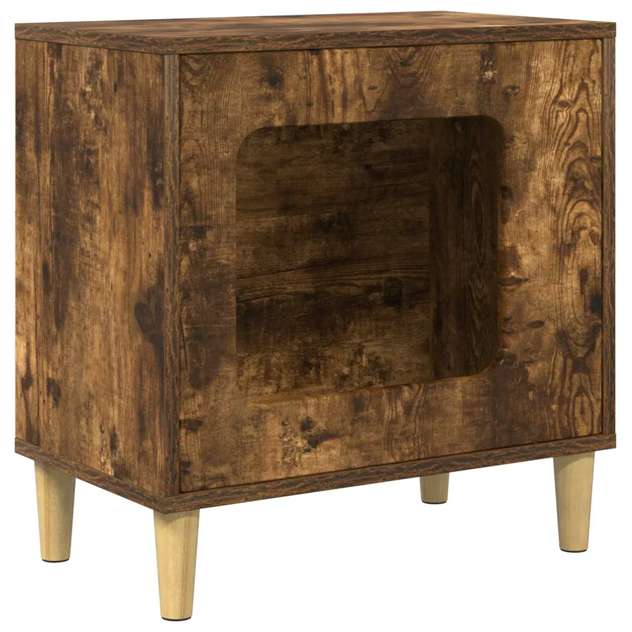 Maison pour chat Chêne fumé 51 x 30 x 52 cm Bois d'ingénierie - 2