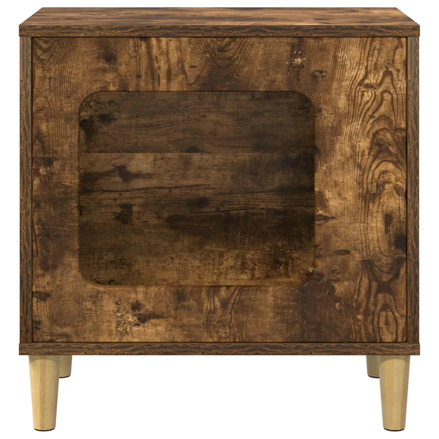 Maison pour chat Chêne fumé 51 x 30 x 52 cm Bois d'ingénierie - 5