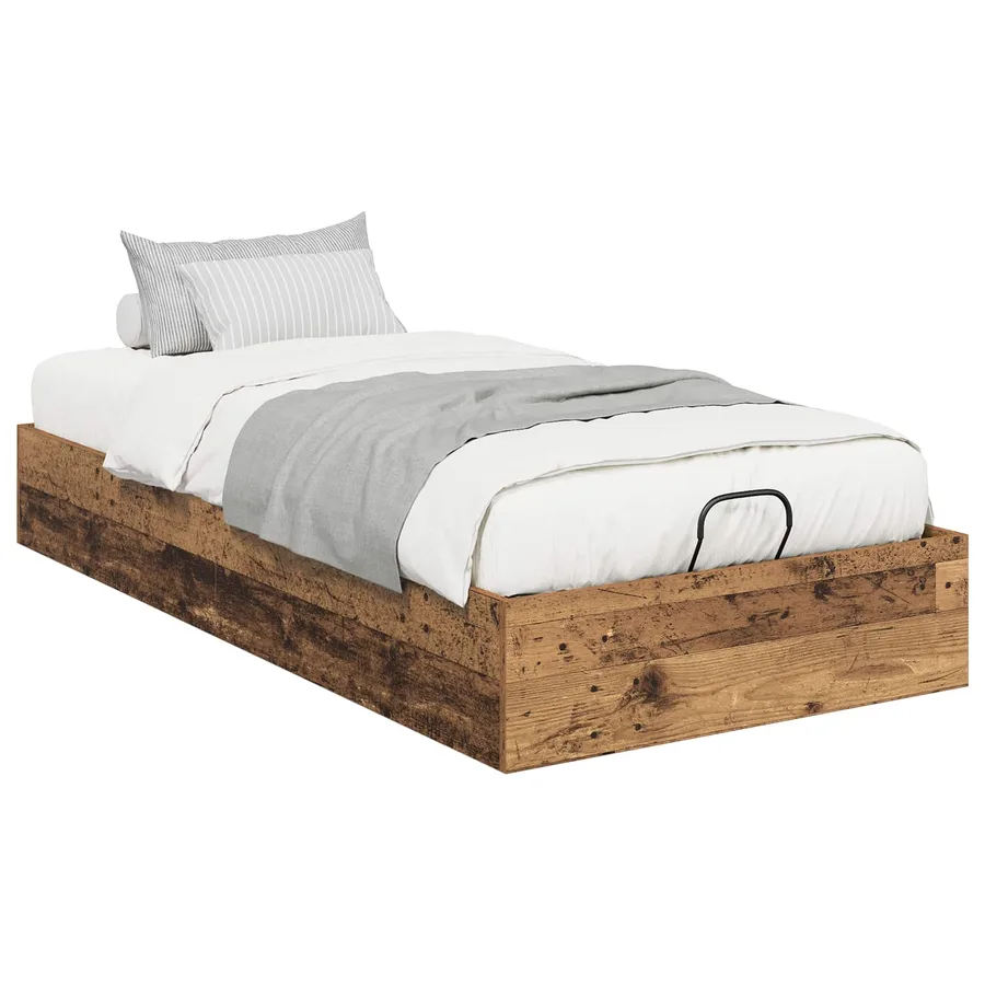 Cadre de lit ottoman avec stockage Bois ancien 193 x 90 x 25 cm - 3