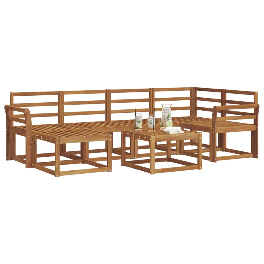 Ensemble de canapés d'extérieur 7 pcs Naturel - 3