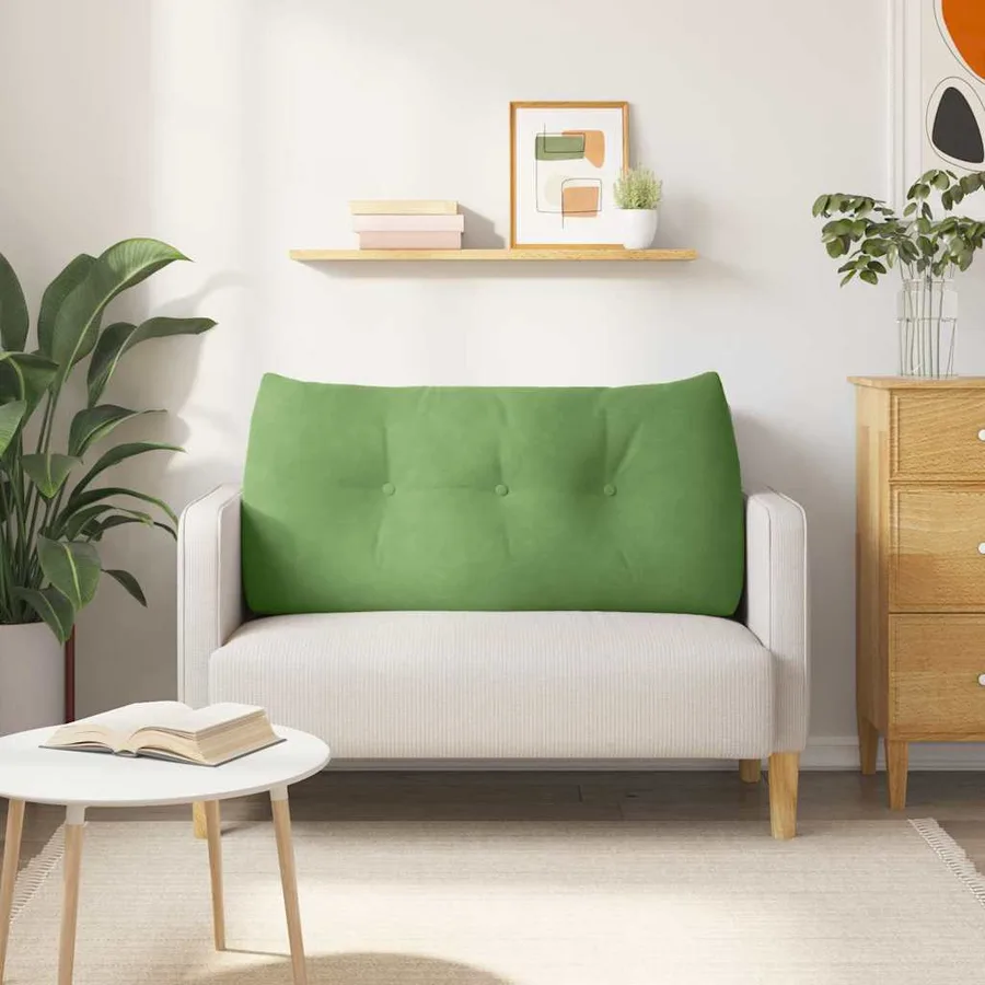 Coussin de Dos Vert clair 100 x 24 x 50 cm Velours - 4