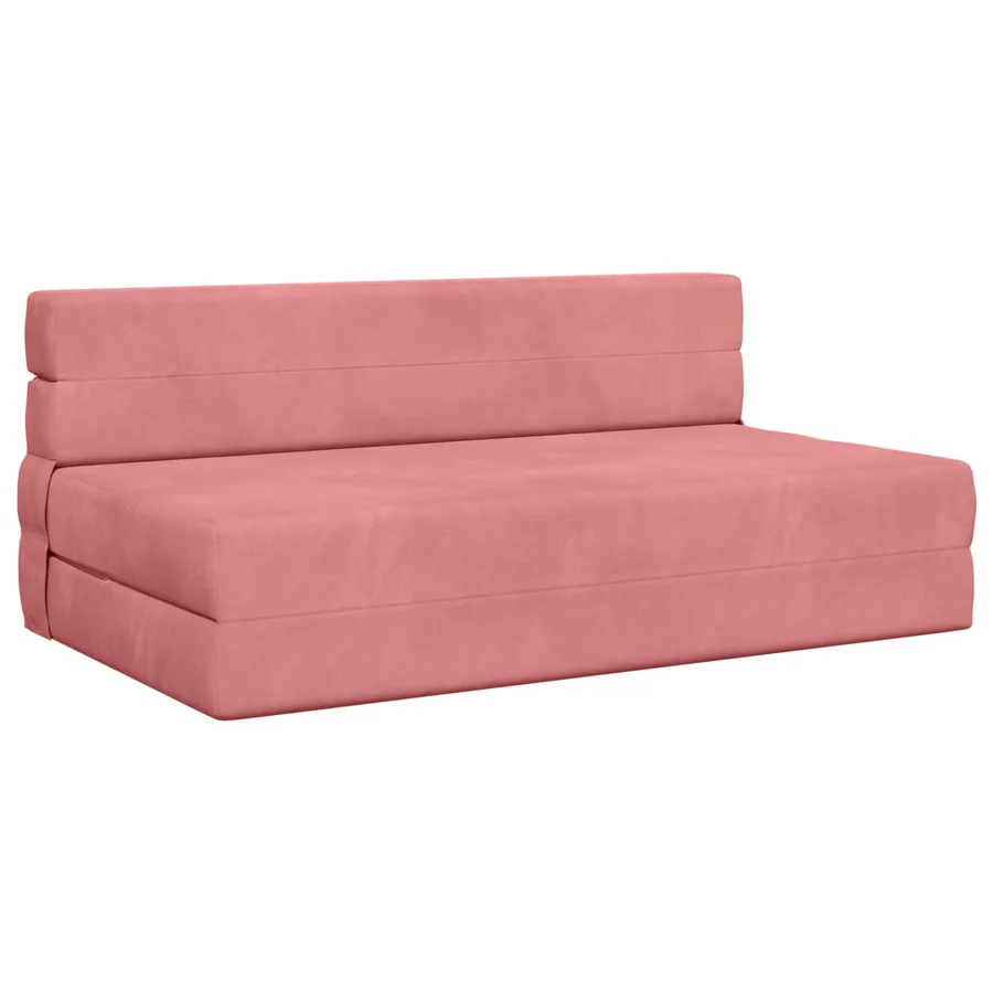 Canapé-lit pliable Rose 152 x 86,5 x 60 cm Tissu - 2