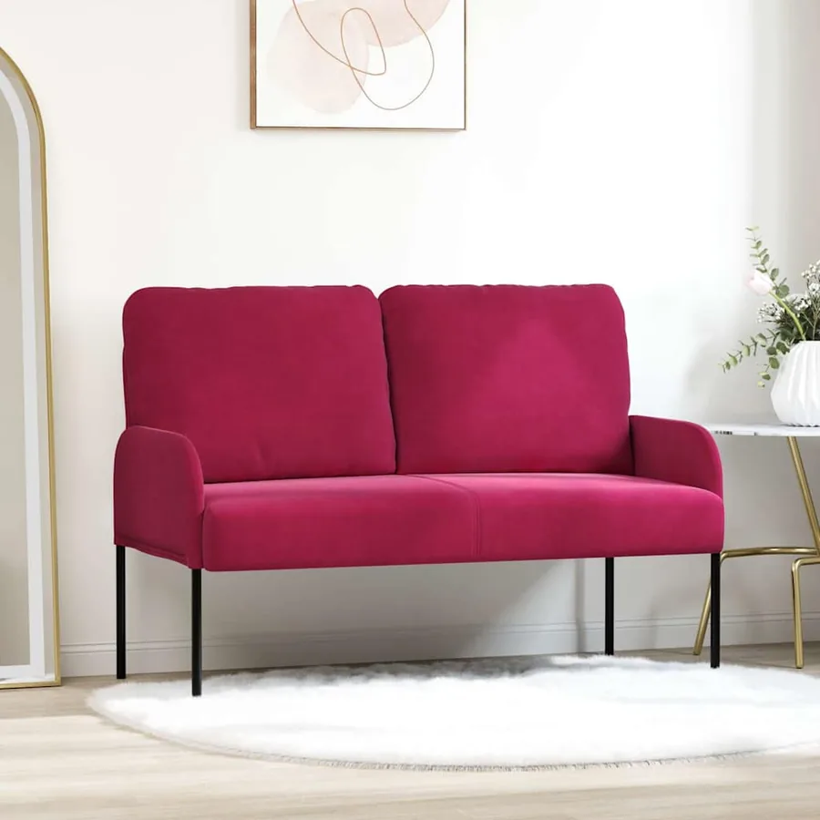 Canapés avec coussin 110cm Bordeaux Contreplaqué