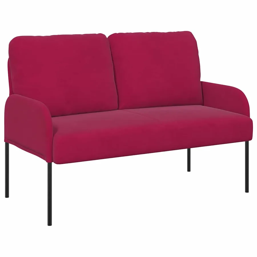 Canapés avec coussin 110cm Bordeaux Contreplaqué - 2