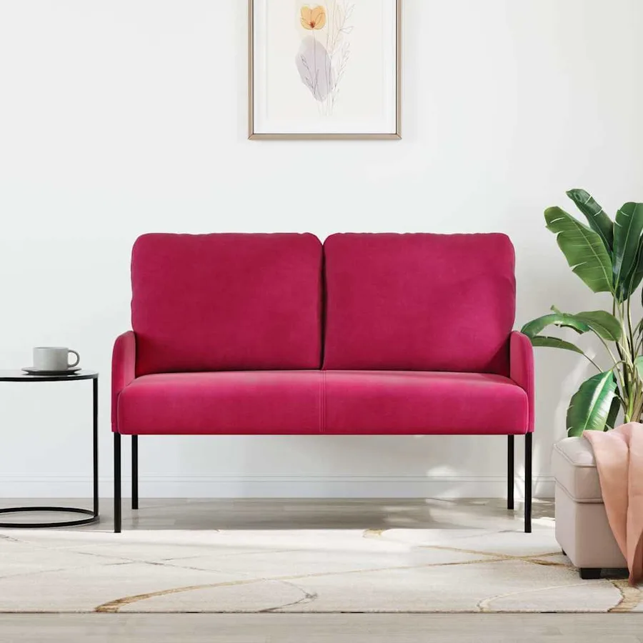 Canapés avec coussin 110cm Bordeaux Contreplaqué - 3