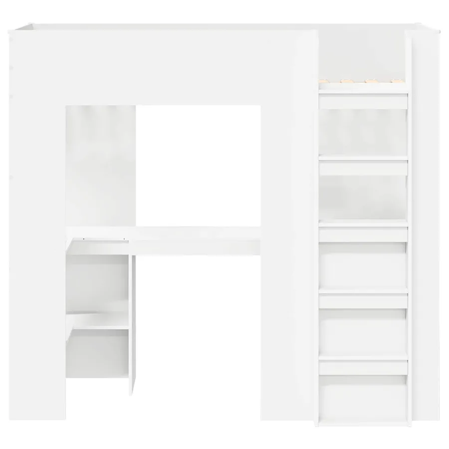 Cadre de lit superposé avec bureau Blanc 75 x 190 cm - 5