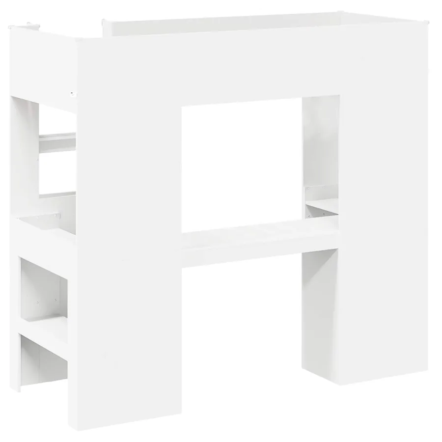 Cadre de lit superposé avec bureau Blanc 75 x 190 cm - 7