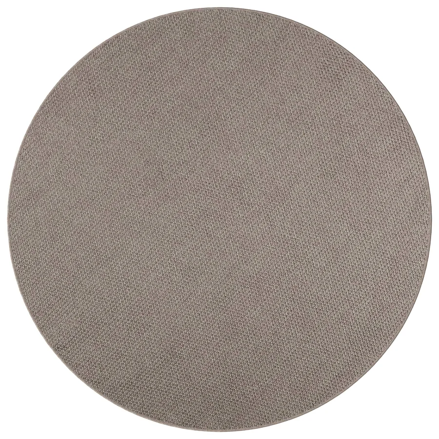 Tapis de surface Rond LUGO Crème et Taupe Ø 120 CM Polyester - 2