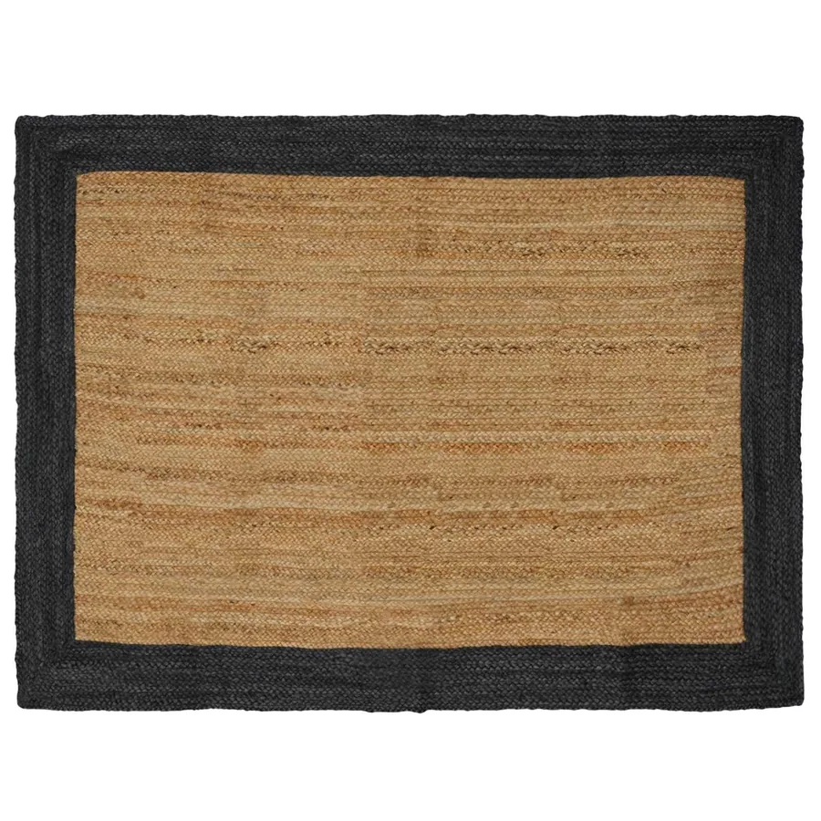 Tapis de surface Gris foncé 140 x 200 cm Jute