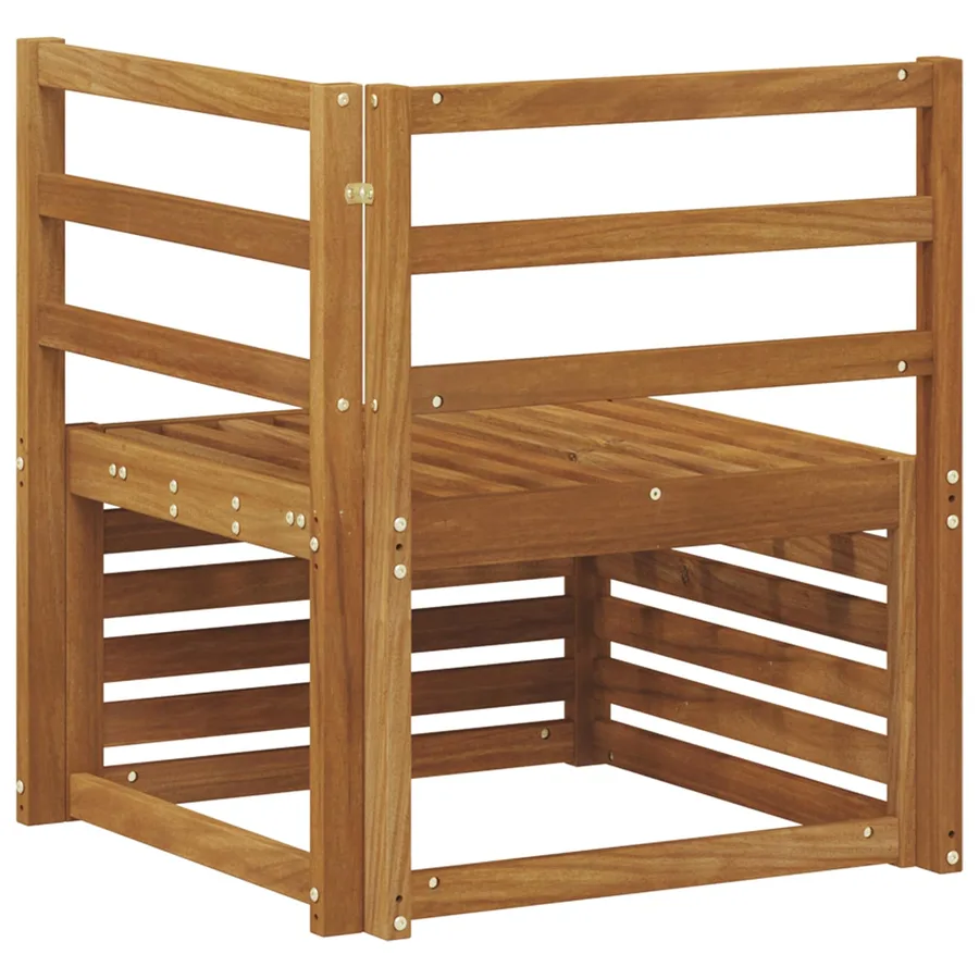 Canapé d'angle extérieur Bois d'Acacia Massif Naturel - 5