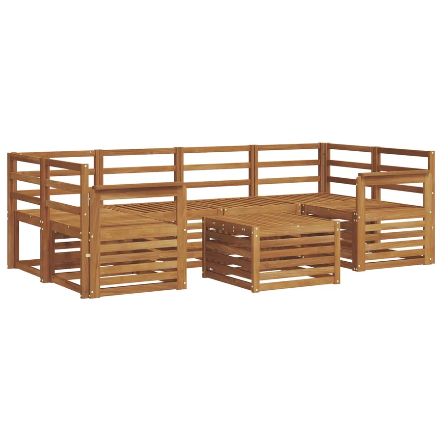 Ensemble de canapés d'extérieur 7 pcs Naturel - 2
