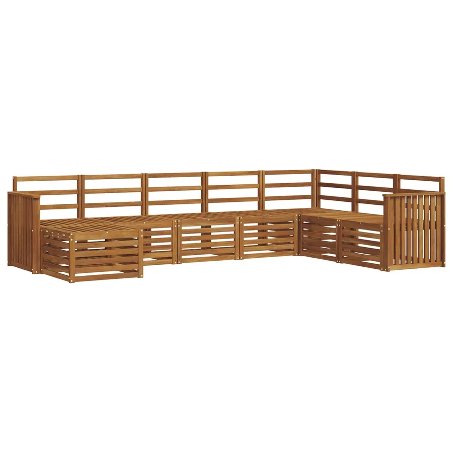 Ensemble de canapés d'extérieur 8 pcs Naturel - 2