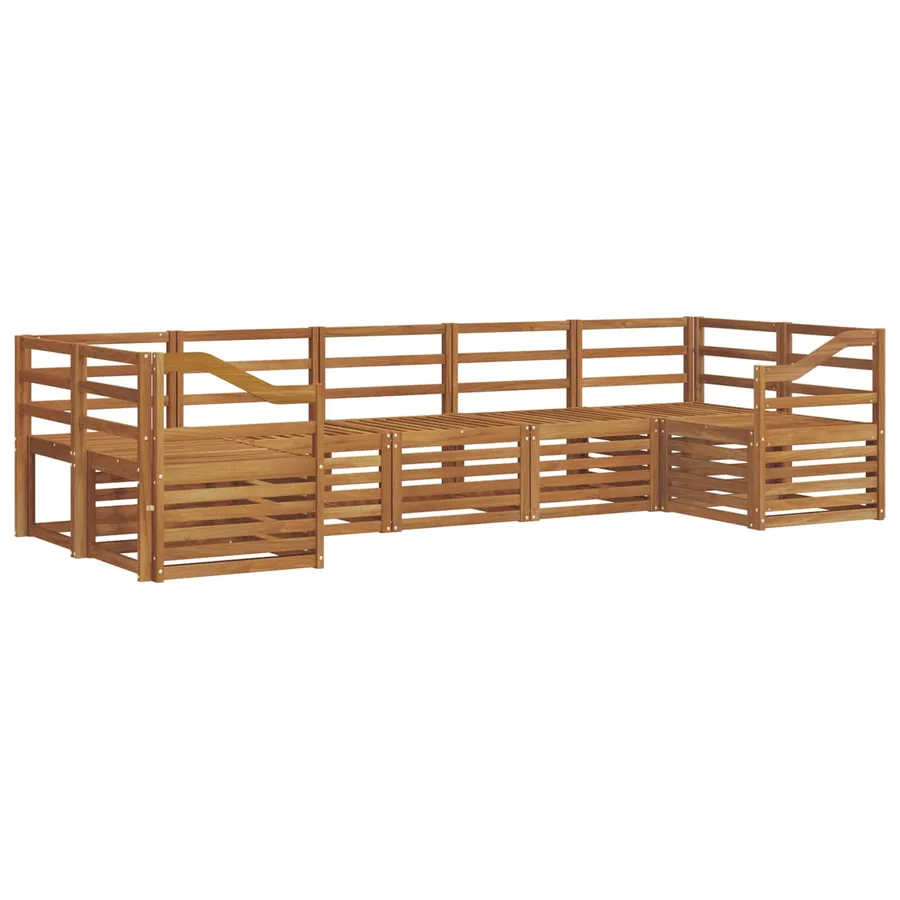 Ensemble de canapé d'angle 7 pcs Naturel - 2