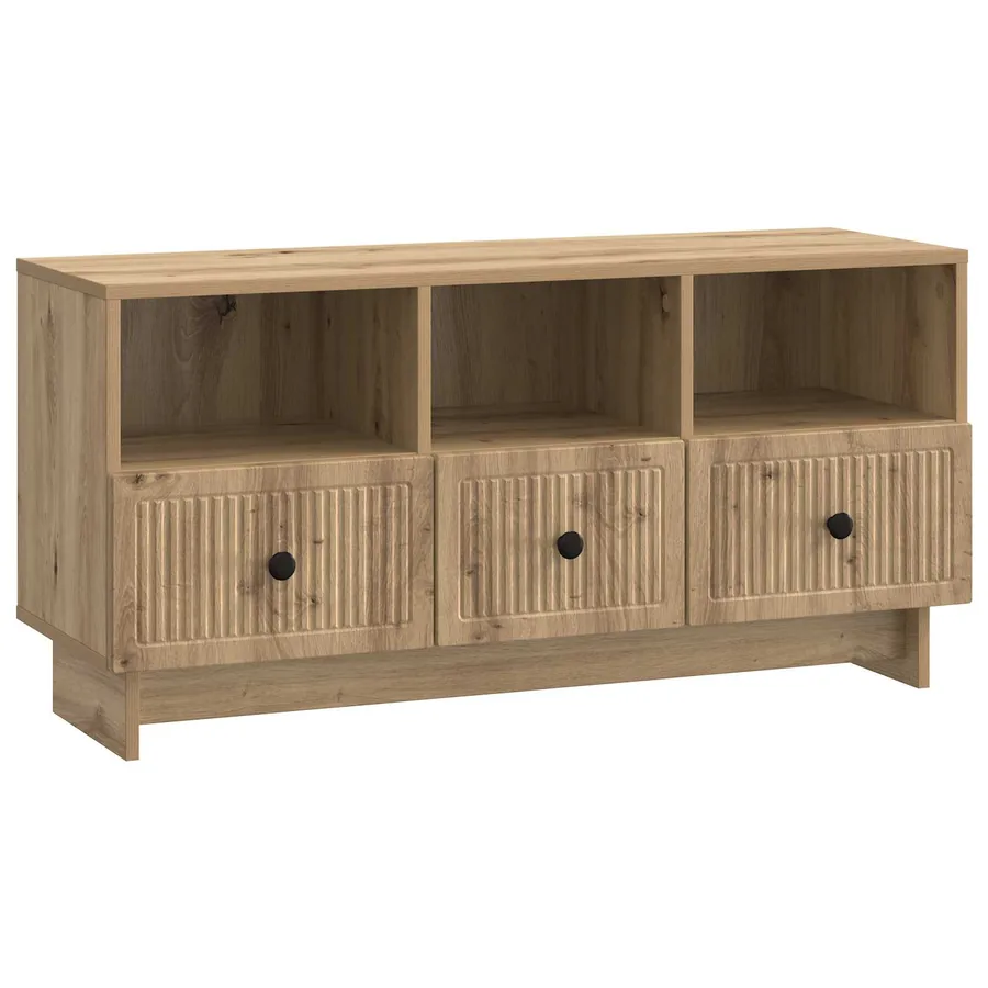 Meuble TV 102 x 34,5 x 50 cm Chêne artisanal Bois d'ingénierie - 2