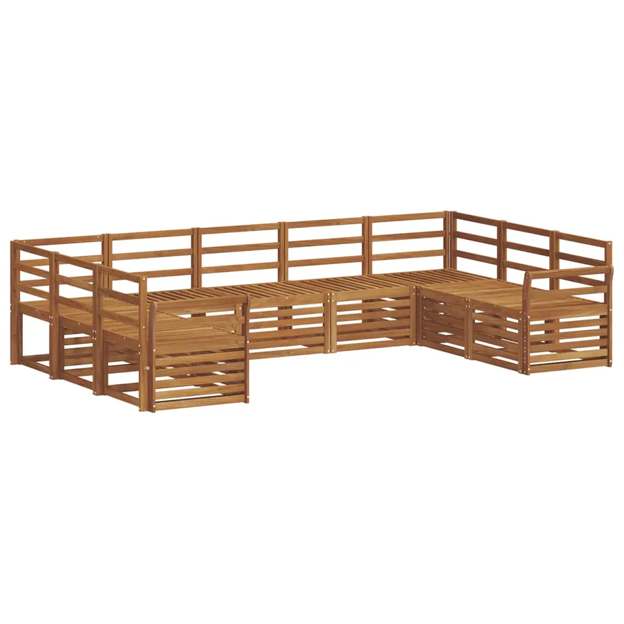Ensemble de canapé d'angle 9 pcs Naturel - 2