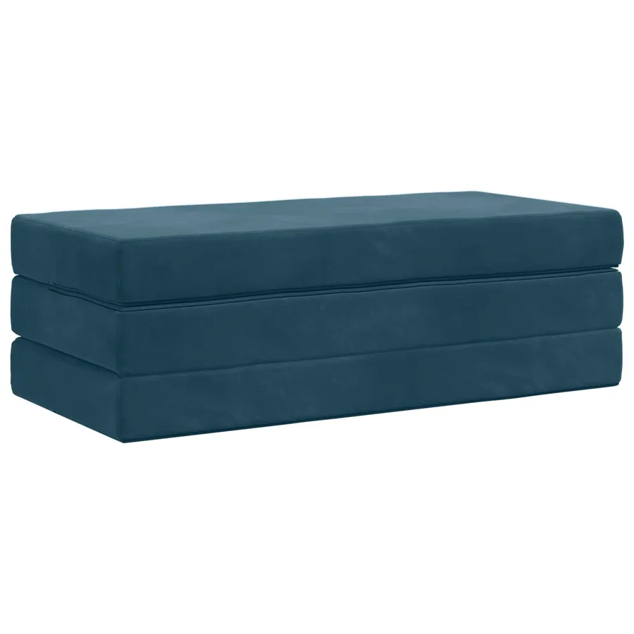 Canapé-lit pliable 140 x 67 x 45 cm Bleu - 3
