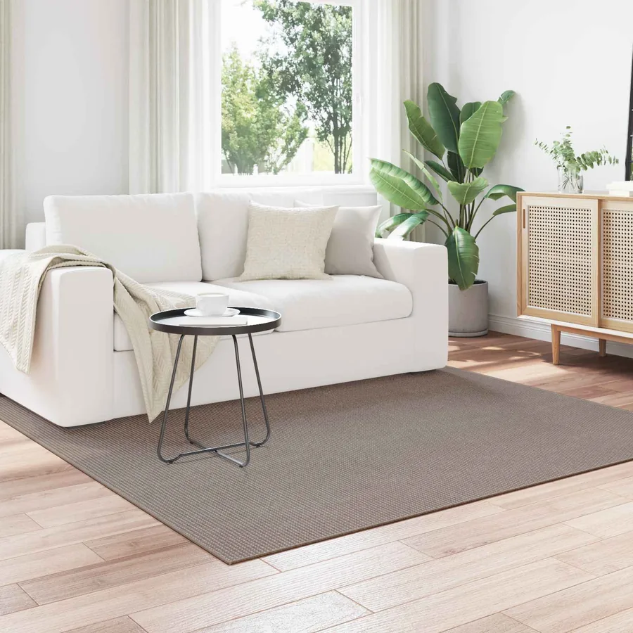 Tapis de surface Carré LUGO Taupe 200 x 200 cm Polyester