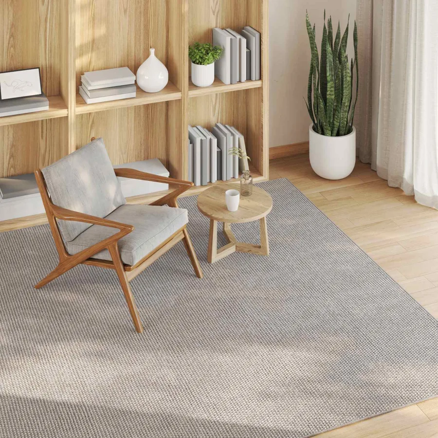 Tapis de surface Carré LUGO Taupe 200 x 200 cm Polyester - 3