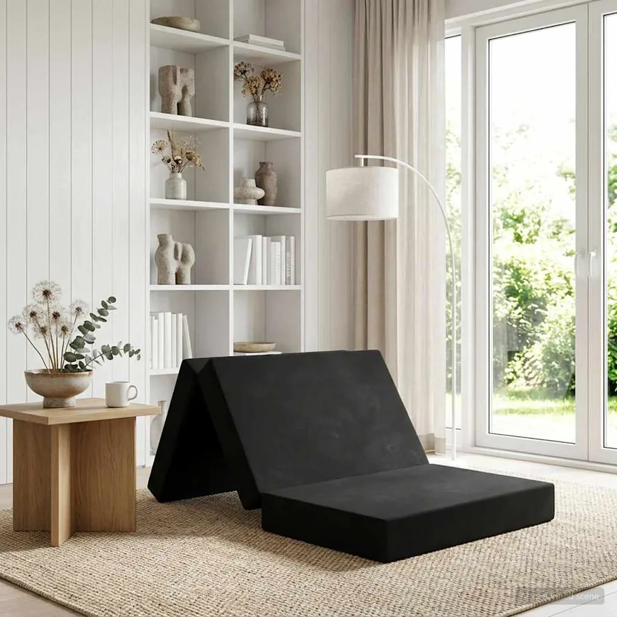 Canapé-lit pliable 80 x 67 x 45 cm Noir