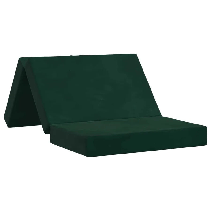 Canapé-lit pliable 100 x 67 x 45 cm Vert foncé - 2
