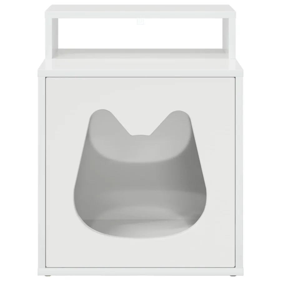 Maison pour chat Blanc Brillant 42,5 x 40 x 53,5 cm - 5